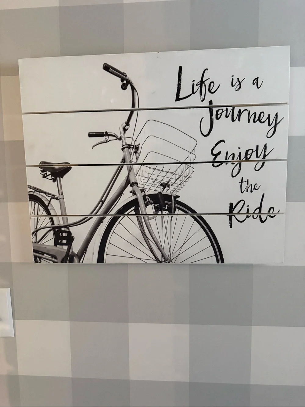 Black & White Bicycle Wall Art - 